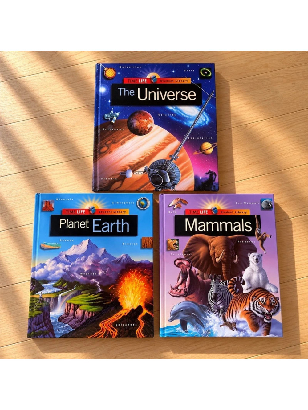 Time Life Student Library Mammals Planet Earth Universe 3 Hardcover Book Set